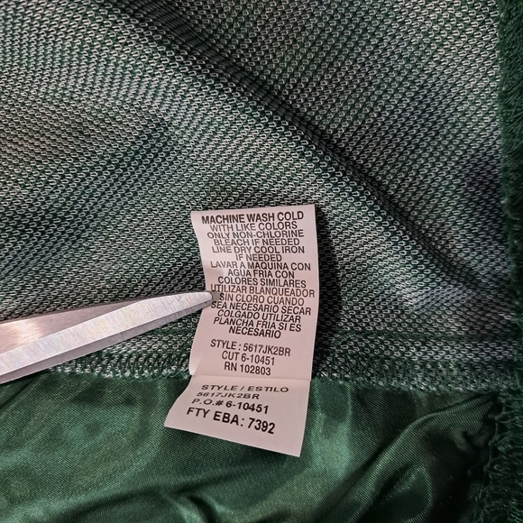 Briggs New York Green Blazer 1X - Picture 9 of 12